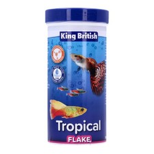 KING BRITISH TROPICAL 55g, 200g 2kg AQUARIUM FISH FLAKE FOOD FRESHWATER