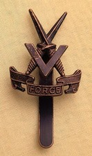 BLACK BRASS 'V' FORCE BURMA