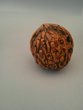 Vintage Oriental Hand carved walnut shell