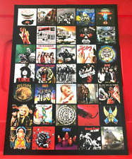 Rock Album Cover Art Collage PICTURE / PRINT 12"x 8.5" Features 35 Record Covers