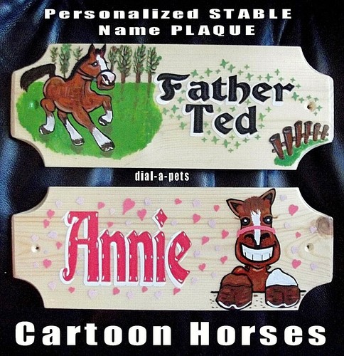 Horse plaque stable door - stable, name