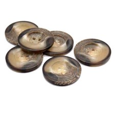 BROWN 4 HOLE COAT BUTTONS WOOD