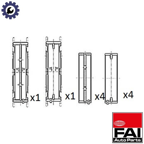 Crankshaft bearing bm1033 - bearing, bm1033-std