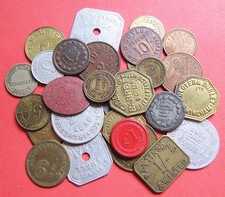 A selection of 20th century trade tokens - select desired token from list