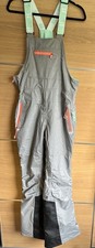 Sweaty Betty Size M 12 Grey Ski Suit Trousers Salopeetes Snowboard Ski Winter H1