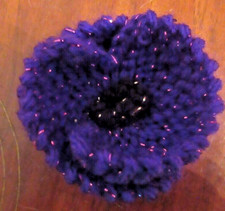 Knitted  Sparkly Purple Poppy