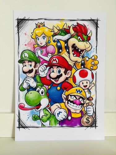 Super mario art print poster - poster, |