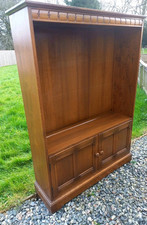 Vintage Ercol Mural 723 Golden Dawn Bookcase Dresser Double Cupboard Inset Shelf