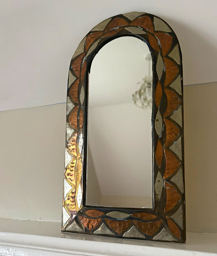 Vintage moroccan arched mirror - vintage,