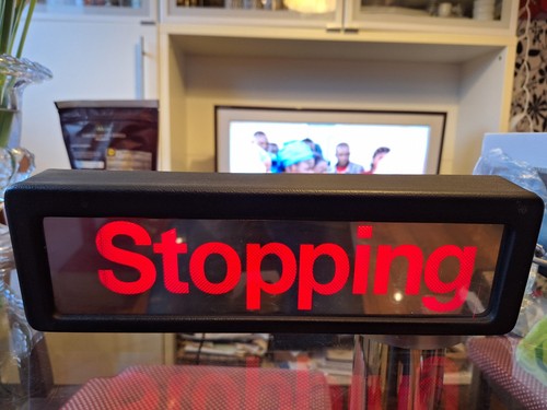Bus stopping sign mirror - sign,