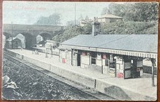 PPC VIEW OF THE FINCHLEY CHURCH END RAILWAY STATION LONDON G SMITH STROUD GRN RD