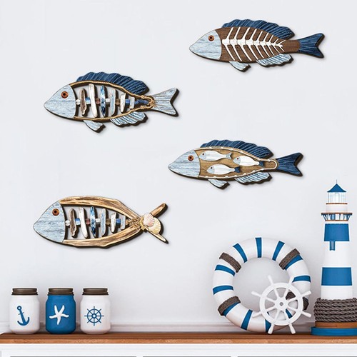 Fish wall decor - 4x,