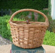 Vintage Wicker Basket for Childrens Bike Cycle
