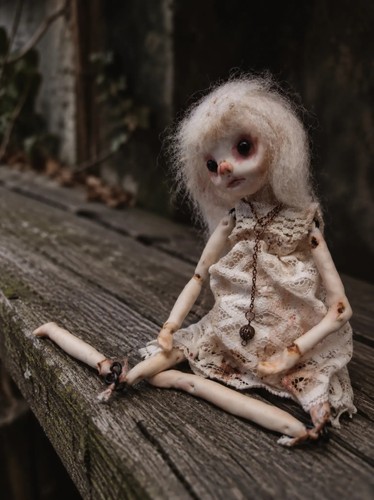 Ooak creepy art - creepy, doll