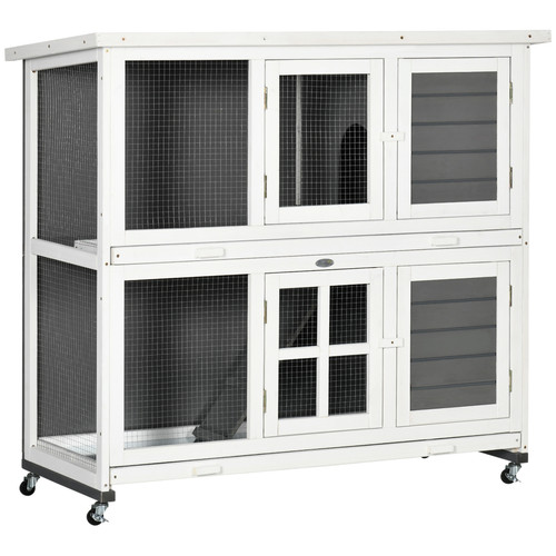 Wooden rabbit hutch - rabbit, small