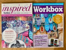 BE INSPIRED by WORKBOOK Magazines  x 2 Textile Art Embroidery Sewing 144 + Vol 2