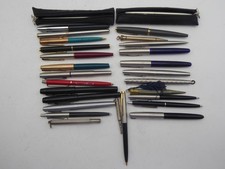 Job Lot of Vintage Fountain / Ballpoint Pens & Pencils - Parker Sheaffer Etc