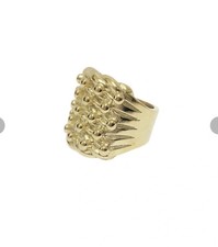 King Keeper ring stainless steel gold plated 18k metal ring chunky keeper ring