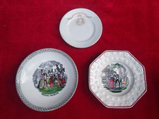 Group of three Antique pearlware/earthenware children's plates, 19/20C