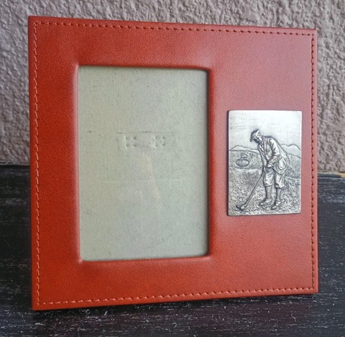 Brown faux leather - 4.5"x3",