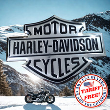 Black Harley Dyna Sportster Softail Touring Fuel Tank Emblems Right & Left