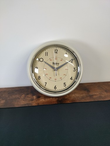 Retro vintage clock - retro, 9"