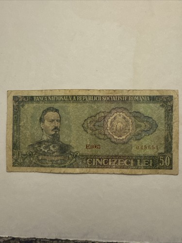 Romania old banknote cincizeci - romania,