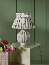 Next Cath Kidston Cream/Green Ceramic Orb Table Lamp BASE ONLY Ex Display