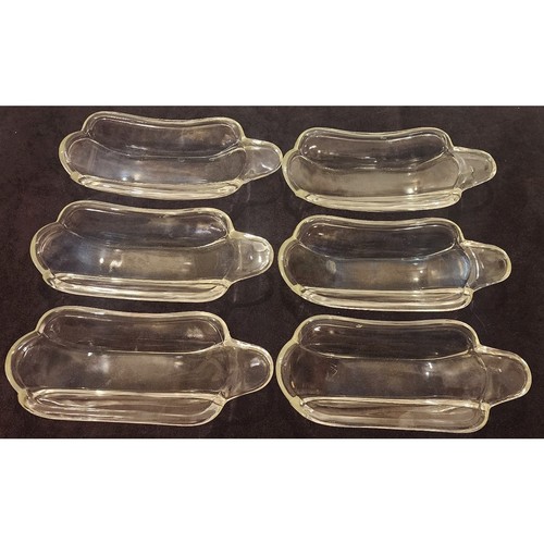 Vintage clear glass banana - glass,