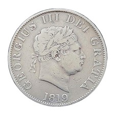 •1819•GREAT BRITAIN •GEORGE III •HALF CROWN •