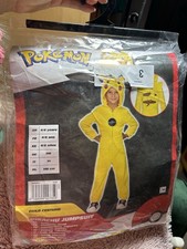 Childs Pokemon Pikachu Costume 4-6 Years 3 Piece Costume Halloween Brand New