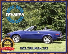 1979 Triumph TR7 - Classic Convertible - Metal Sign 11 x 14