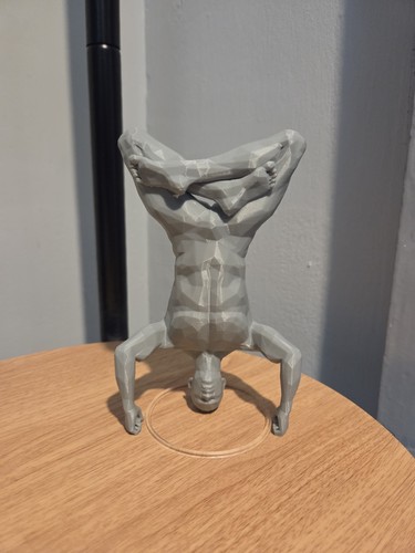 Grey yoga man figurine home - grey,