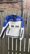 Vintage Leather Yamaha Racing Jacket, Size 36/M, Blue, Could Use A Clean Up :)
