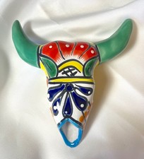 Talavera Cow Skull Pottery