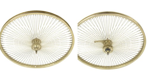 Gold bicycle steel wheel - bicycle, 24"
