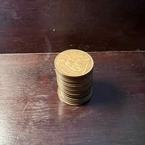 200g mixed pre decimal pennies - 200g,