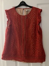 Oasis red largest lined top BNWT size 16