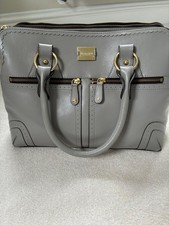 Modalu Pippa Grey Leather Grab bag, new without tags
