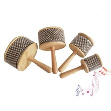 Wooden Cabasa Percussion Hand Crank Musical Instruments Cabasa Hand Crank Toy