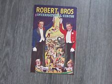 Robert Bros Brothers International Circus circa Late 1950's Original Programme
