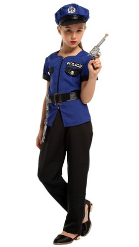 Girls policewoman costume kids - girls,