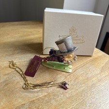 Arora Design Trinket Box Alice In Wonderland Hidden Treasures Mad Hatter 2005