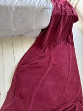 GORGEOUS VINTAGE VELVET DOOR CURTAIN-BURGUNDY- 2.65 Long x 1.15 Wide 