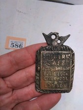 Milners Brass Safe Plaque