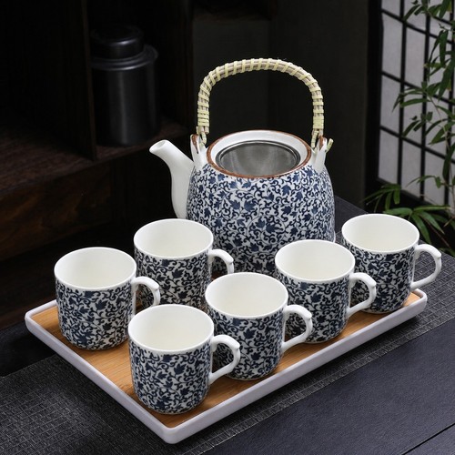 Classic blue floral ceramic - floral,