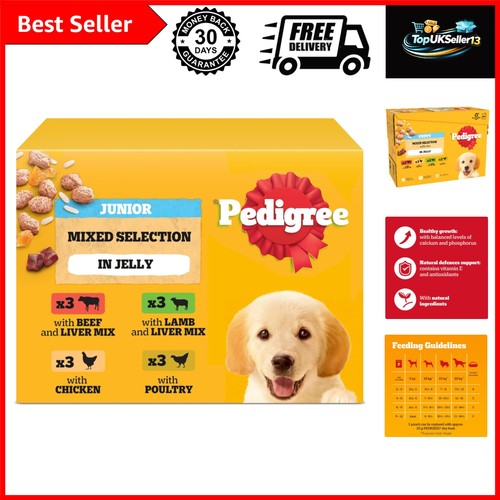 Junior wet dog food - 12, pouches