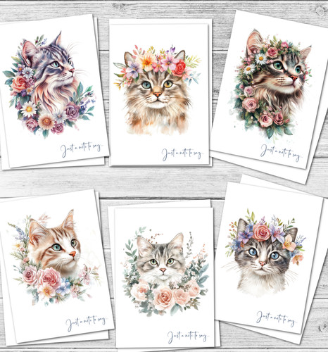 Floral cat just a - 6,