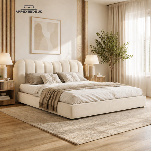 Teddy fabric bed - teddy, frame