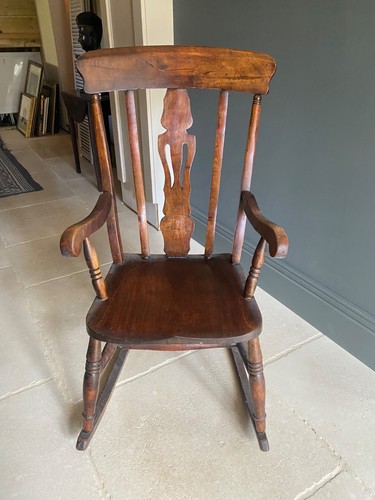 Antique solid wood rocking - antique,